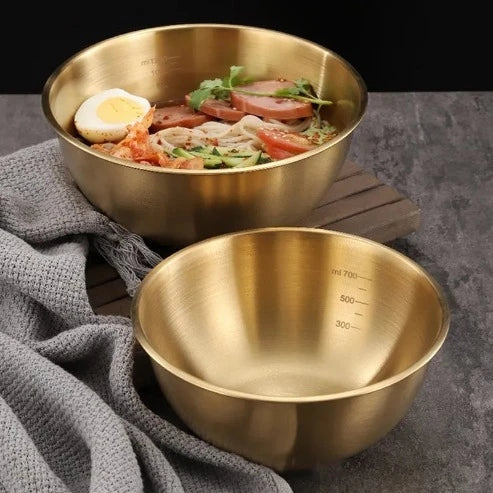 Multipurpose Stainless Steel Bowl: Perfect for Noodles, Fruit & More