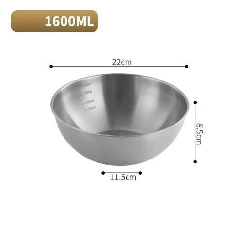 Multipurpose Stainless Steel Bowl: Perfect for Noodles, Fruit & More