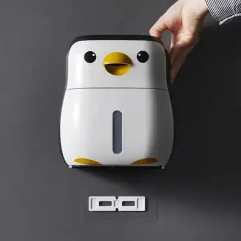 Penguin Charm: Wall-Mounted Toilet Paper Roll Holder