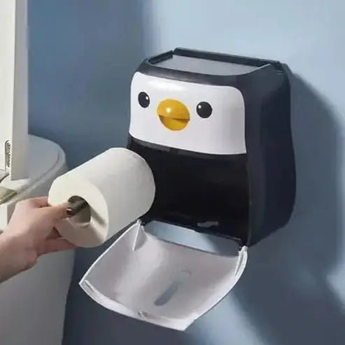 Penguin Charm: Wall-Mounted Toilet Paper Roll Holder