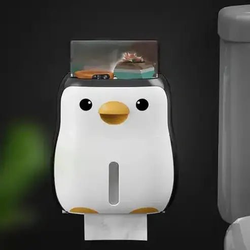 Penguin Charm: Wall-Mounted Toilet Paper Roll Holder