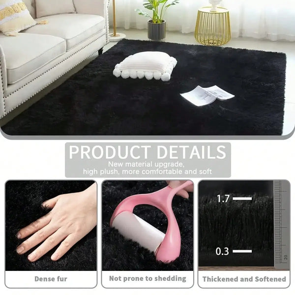 Plush Long-Pile Area Rug – Super Soft Non-Slip Thick Carpet