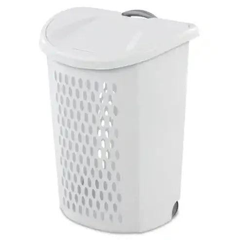 Portable Rolling Laundry Hamper with Lid, Wheels