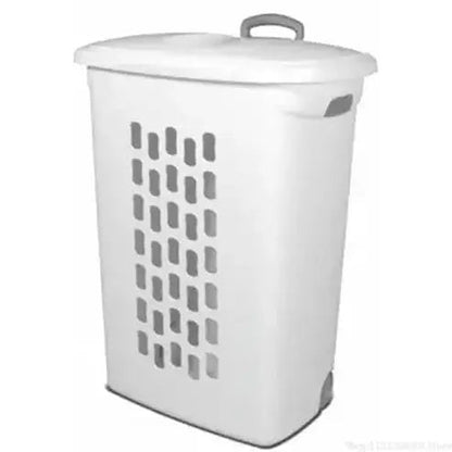 Portable Rolling Laundry Hamper with Lid, Wheels