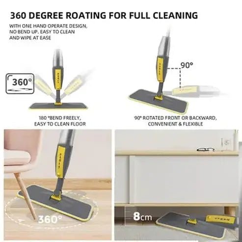 Rotating Cleaning Spray Microfiber Mop