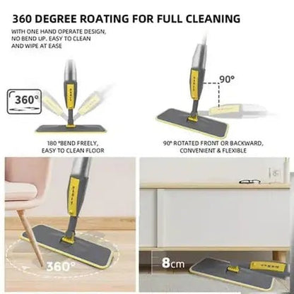 Rotating Cleaning Spray Microfiber Mop