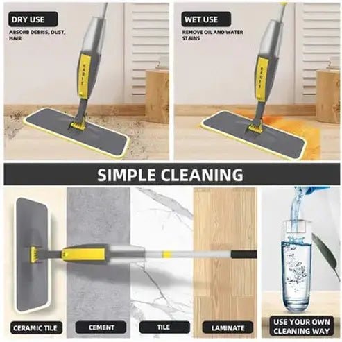 Rotating Cleaning Spray Microfiber Mop