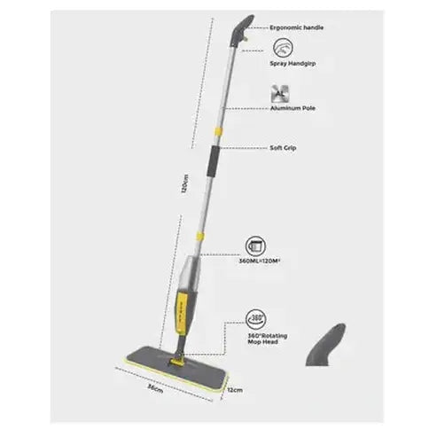 Rotating Cleaning Spray Microfiber Mop