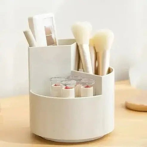 Rotating Desktop Makeup Brushes Organizer Box