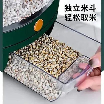 Rotating Partition Sealed Grain Storage Jar