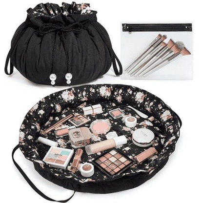 Drawstring Makeup Bag for Women Travel Cosmetic Bag Organizer Case with Clear Pouch Set. Luggage and Bags. Type: Cosmetic and Toiletry Bags. Material: Polyester.