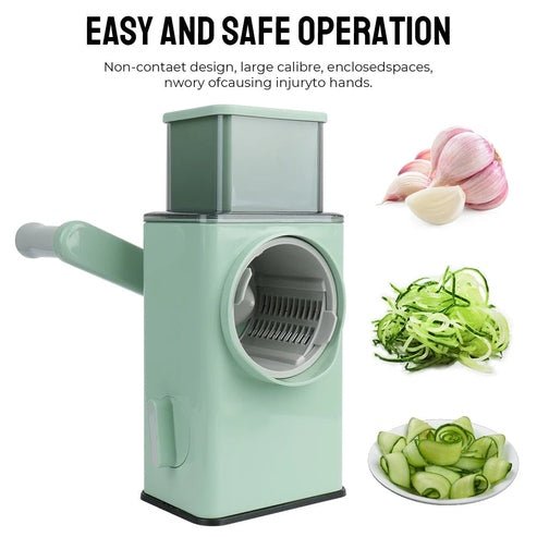 Multifunctional 3-in-1 Manual Rotary Vegetable and Potato Chip Slicer