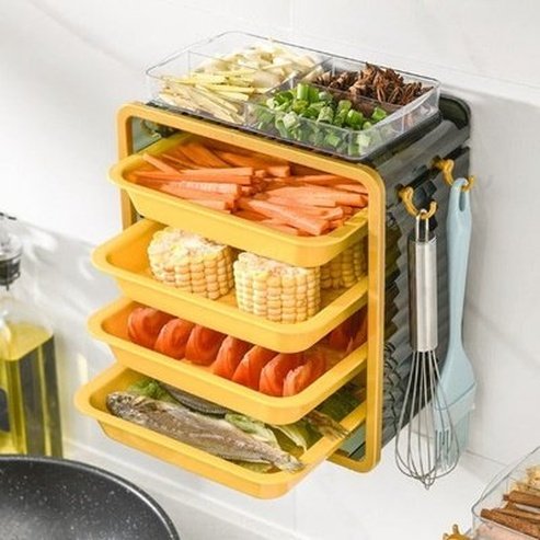 Clear Multi-layer Side Dish Storage Organizer Box