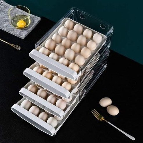 2-Layer Egg Storage Box - Maximize Storage and Optimize Fridge Space