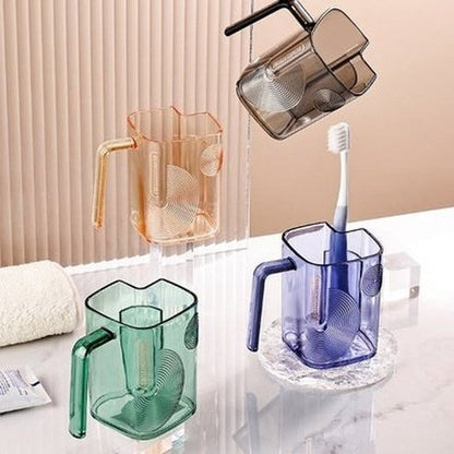 Transparent Mouthwash Cup Couple Toothbrush Cup