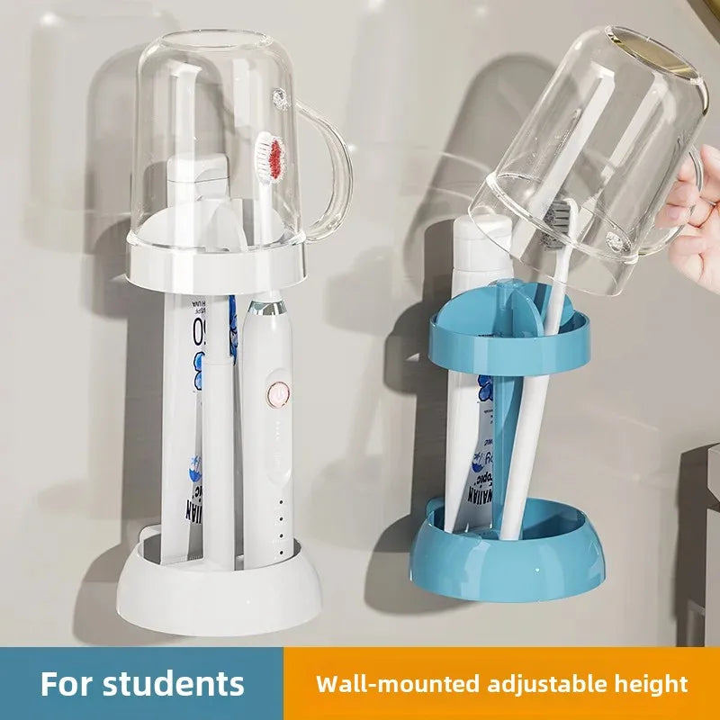 Adjustable Two-Use Toothbrush Cup Rack