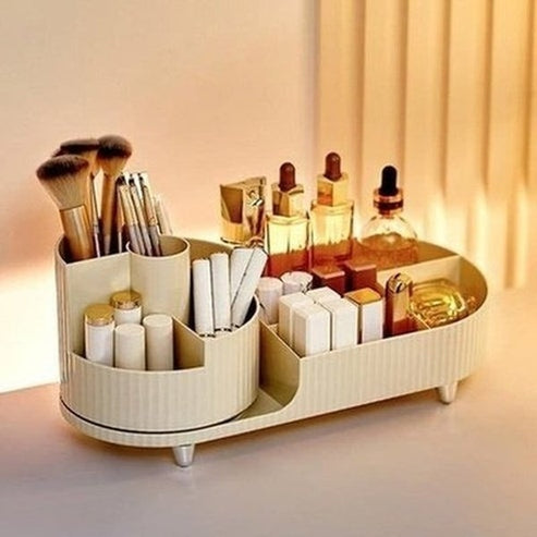 Rotating Cosmetic Storage Box Makeup Brush Organizer