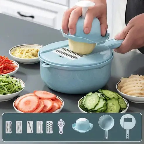 9 Piece Set Multi-Function Kitchen Manual Slicer