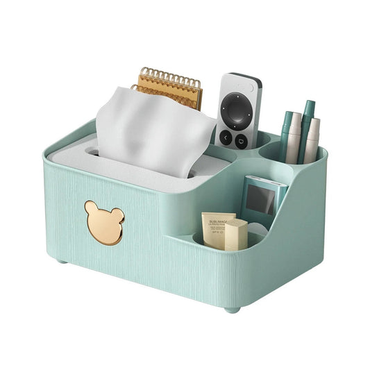 Multifunctional Tissue Box Holder with Phone Stand | Desktop Organizer