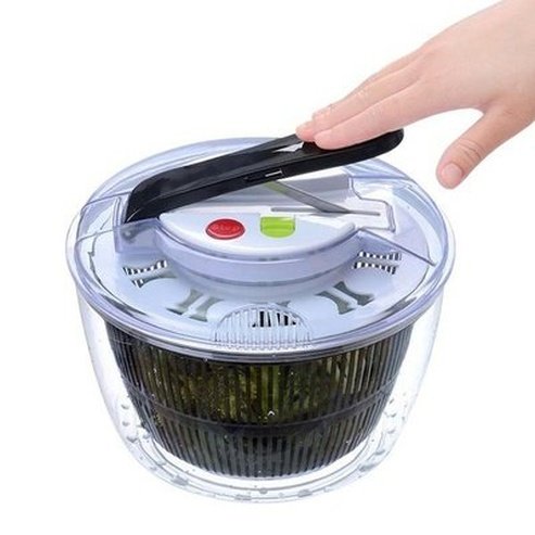 Colander Drainer for Washing Fruit and Salad Rotating with Hand Crank Cleaning Dehydrator Spin Dryer Drain Basket. Type: Colanders & Strainers