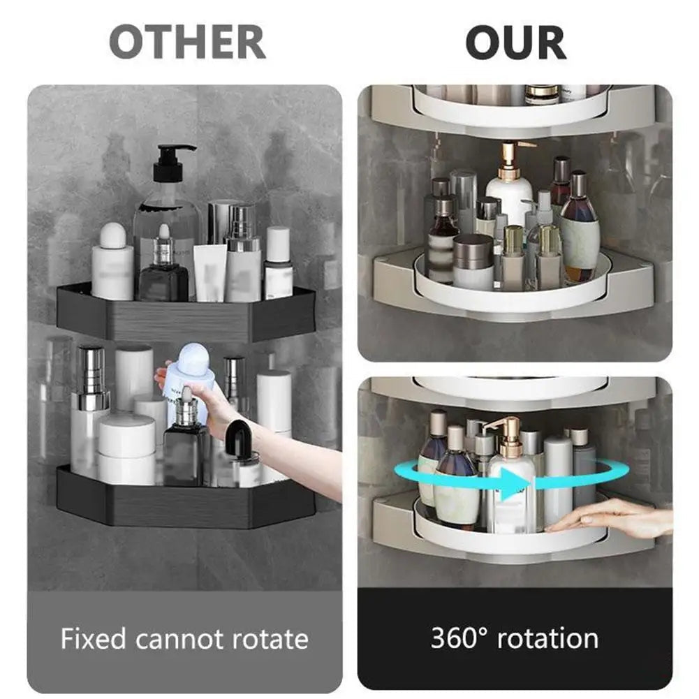 Multi-layer Bathroom Rotating Corner Shower Caddy Shelf Organizer