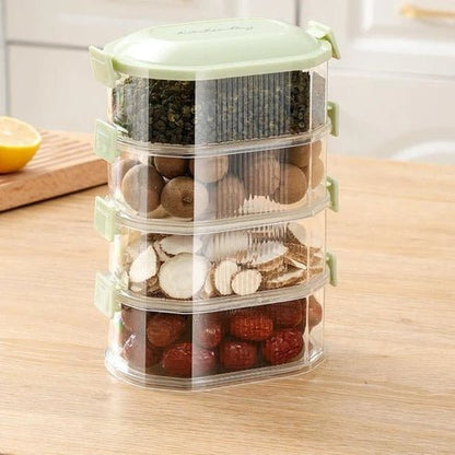 Multi-Layer Spice Storage Container with Airtight Seal | Fresh-Keeping Box for Spices, Nuts, &amp; More