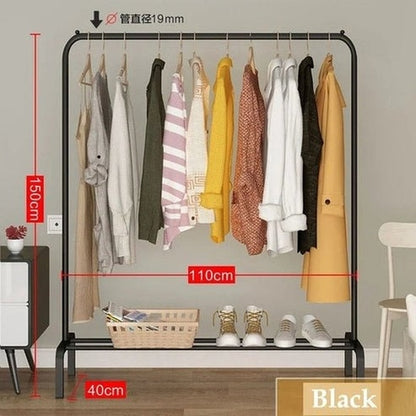 Modern Metal Coat Rack with Shoe Storage | Multifunctional Entryway Organizer for Clothes &amp; Accessories