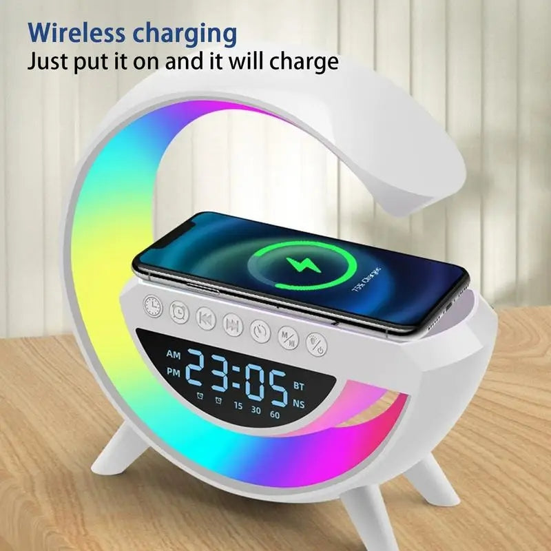 LED Alarm Clock with Atmosphere Lamp & MP3 Player