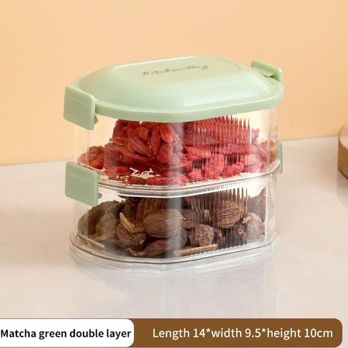 Multi-Layer Spice Storage Container with Airtight Seal | Fresh-Keeping Box for Spices, Nuts, &amp; More