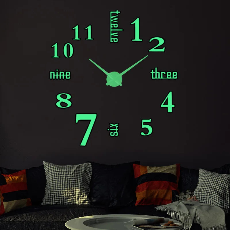 3D DIY Luminous Wall Clock