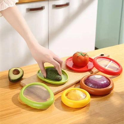 Silicone Food Storage for Avocados, Lemons, and Vegetables with Sealed Box