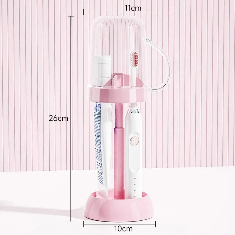 Adjustable Two-Use Toothbrush Cup Rack