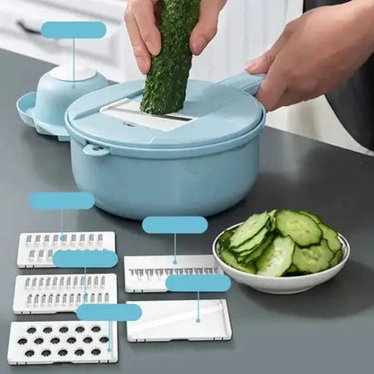 9 Piece Set Multi-Function Kitchen Manual Slicer