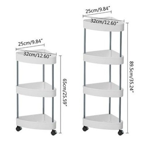 4 Tier Plastic Triangular Bath Caddy Storage Rack