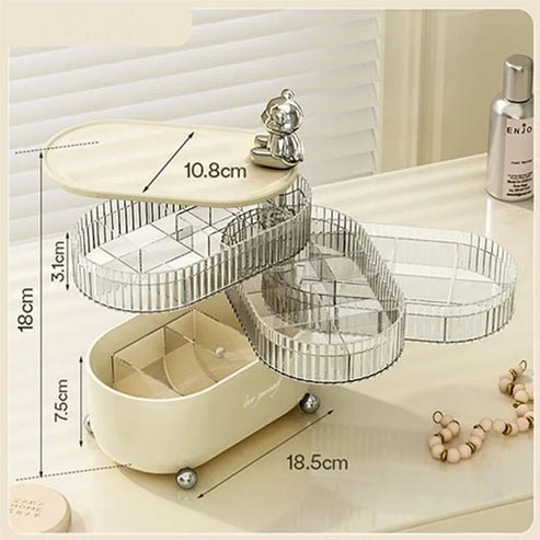 Large Capacity Cosmetic, Makeup and Jewelry Organizer Box with Drawers