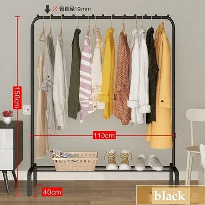 Modern Metal Coat Rack with Shoe Storage | Multifunctional Entryway Organizer for Clothes &amp; Accessories