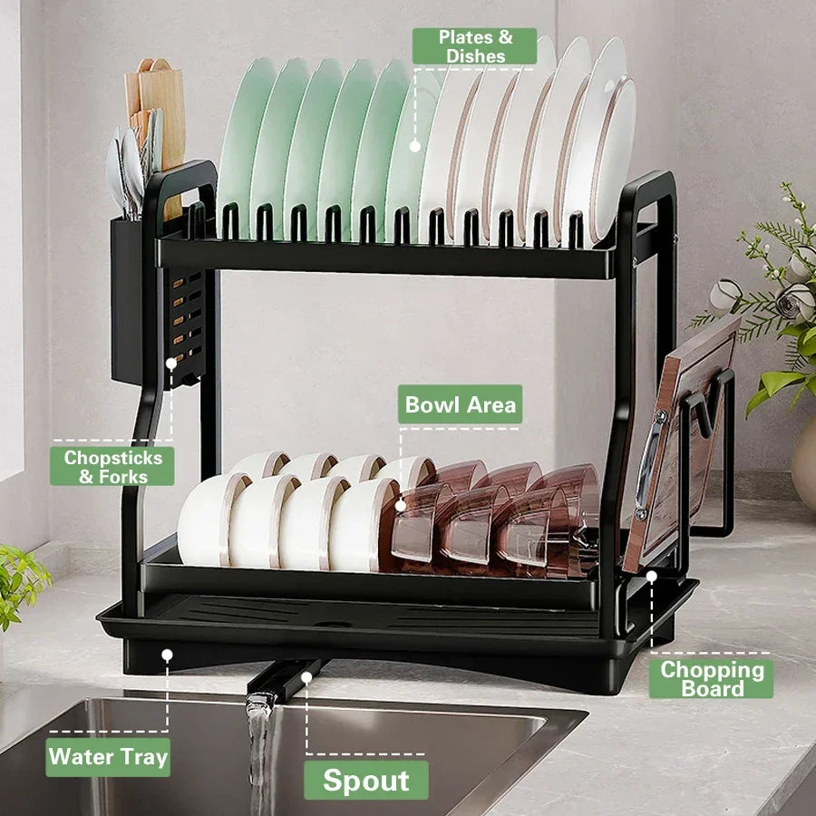 Multifunctional Kitchen Dish Storage Rack