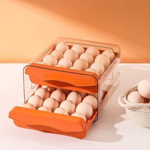 2-Layer Egg Storage Box - Maximize Storage and Optimize Fridge Space