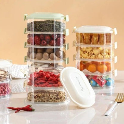 Multi-Layer Spice Storage Container with Airtight Seal | Fresh-Keeping Box for Spices, Nuts, &amp; More