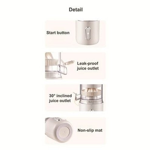 1500mAh Wireless Slow Juicer Orange Lemon Juicer Juice Separator Portable USB Charge Fruit Extractor Squeezer Pressure. Kitchen Appliances. Type: Juicers.