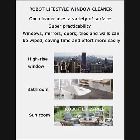 Robot Window Cleaner Automatic Water Spray APP/Remote Control Electric Robotic Vacuum Washer High Suction Washing Wiper. Household Appliances. Type: Vacuums.