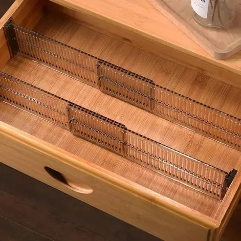 Adjustable Drawer Dividers: 2-Piece Plastic Organizer