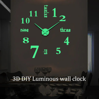 3D DIY Luminous Wall Clock