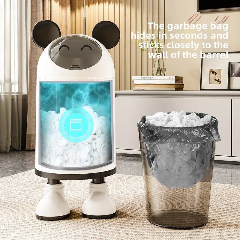 Cartoon Flip Cover Trash Can