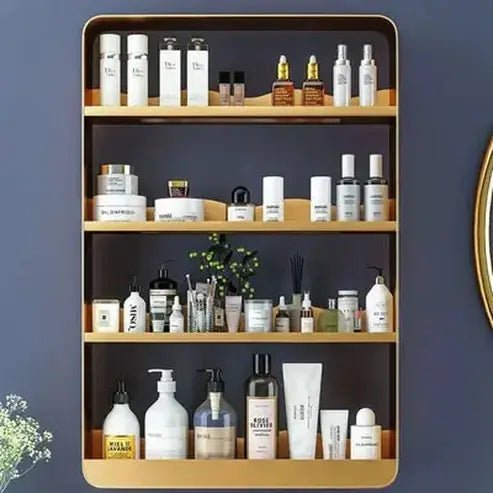 Light Luxury Wall-mounted Shelving Bathroom Organizer