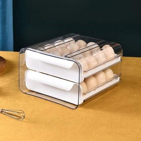 2-Layer Egg Storage Box - Maximize Storage and Optimize Fridge Space