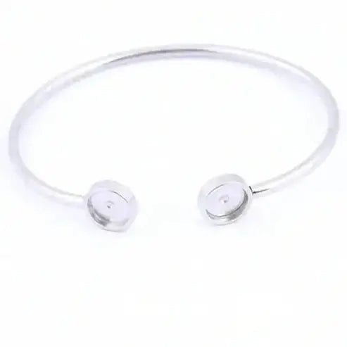 Gold Plated Stainless Steel Bracelet Bangle Bezels