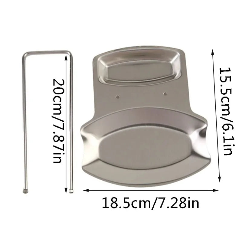 Stainless Steel Pot Lid & Spoon Holder Rack