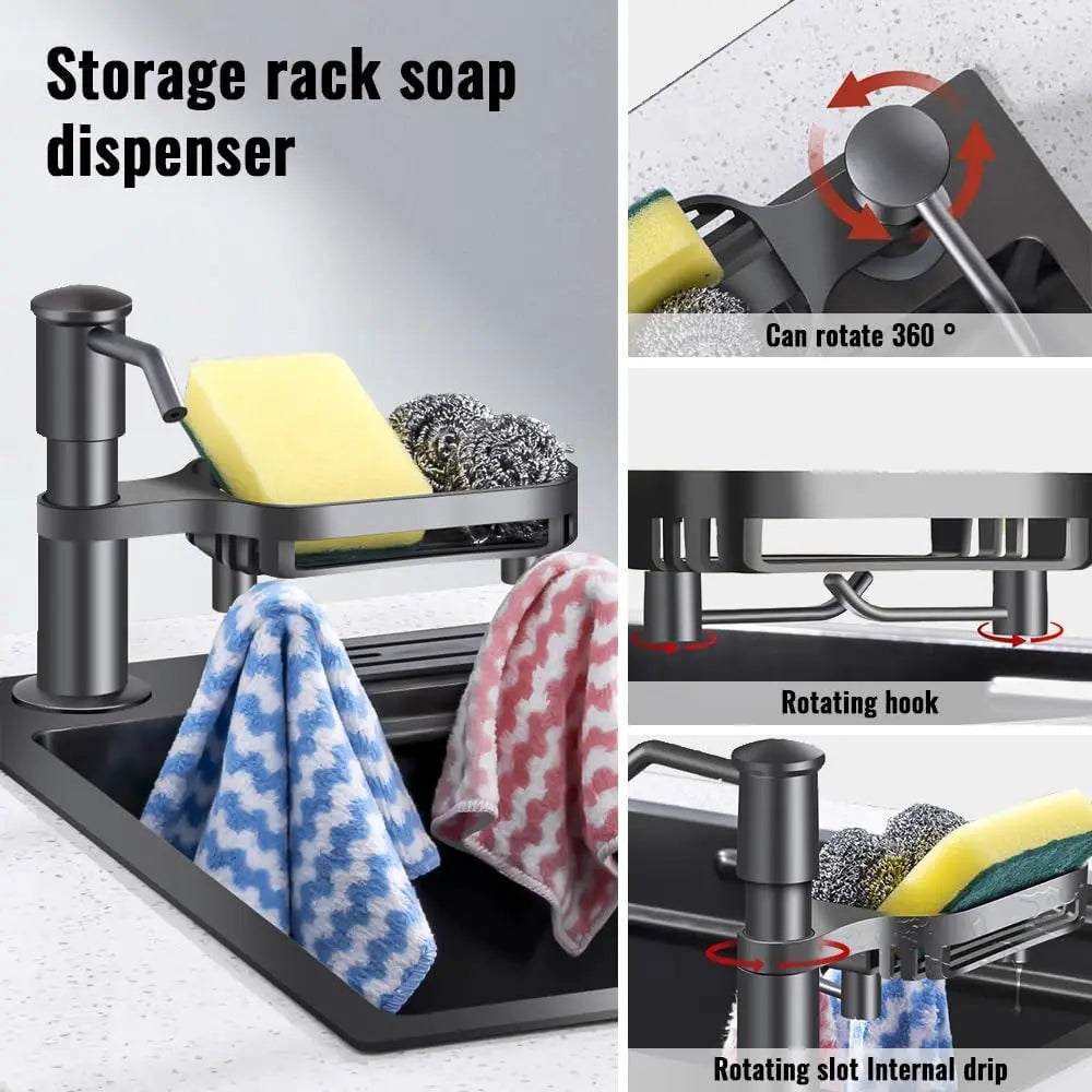 Dish Soap Dispenser with Storage Rack