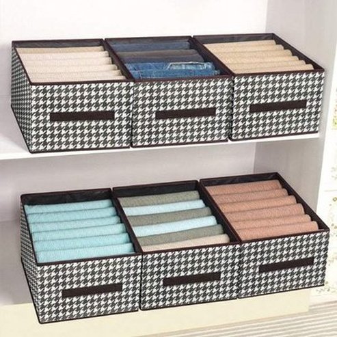 Foldable Clothes Organizer Cloth Box with Handles 